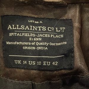 All Saints Leather Jacket